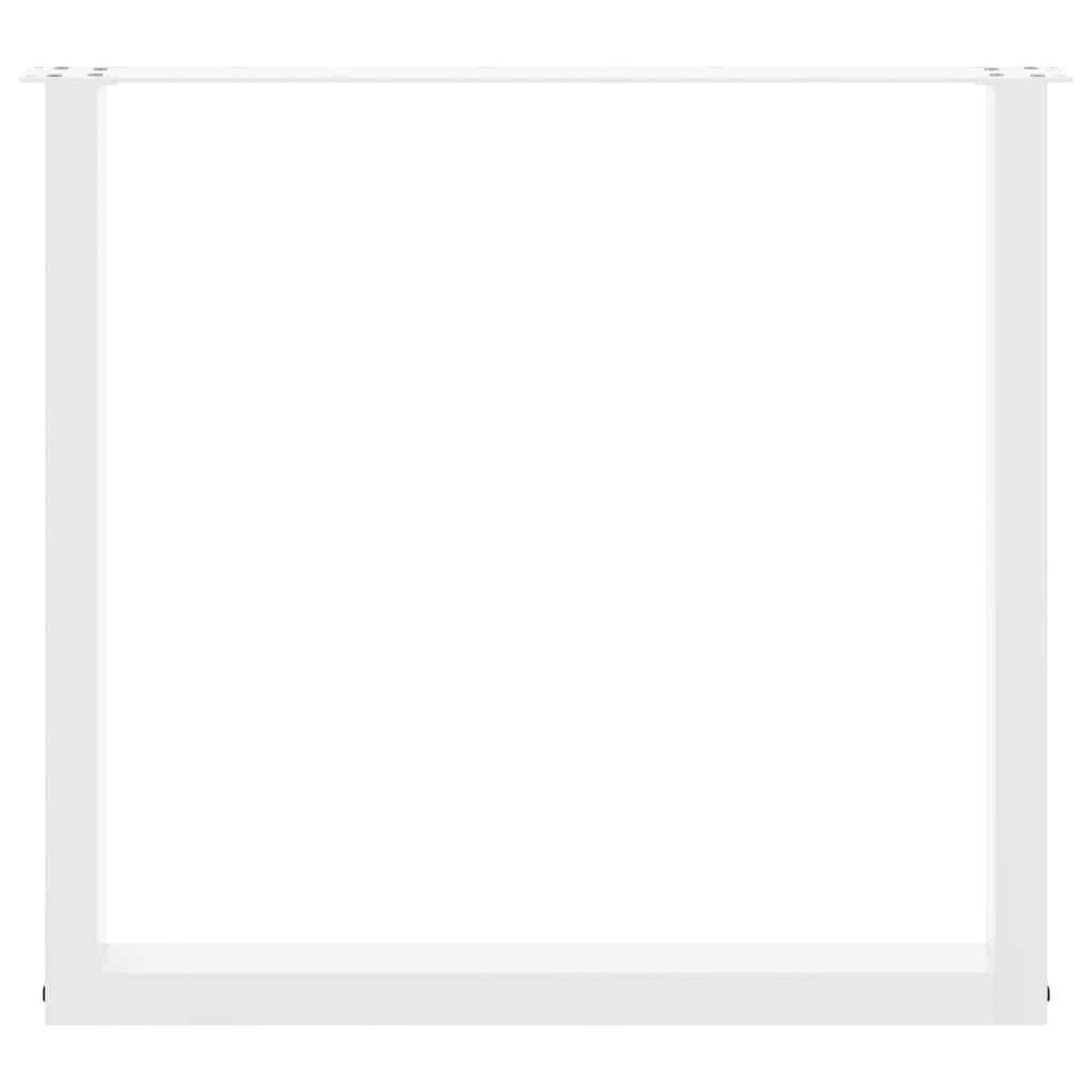Voir la diapositive 5 : VIDAXL Pieds de table basse forme de U 3 pcs blanc 90x(72-73) cm acier