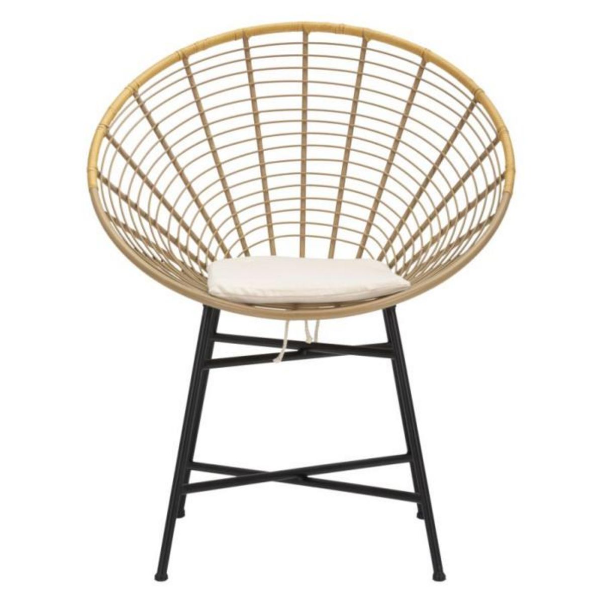 Paris Prix Chaise Design en Métal  Panama  88cm Naturel