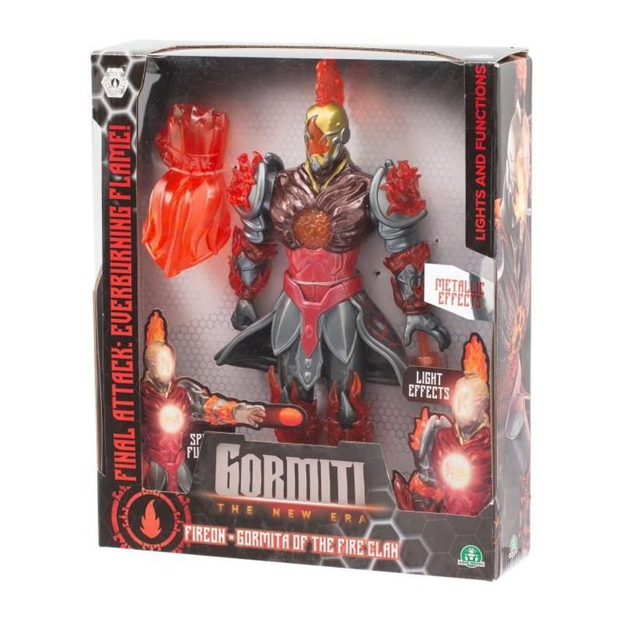 GENERIQUE Figurine articulée - GORMITI - Gormiti avec attaque lumineuse Feu - Fireon - 27 cm - a partir de 4 ans - GRV073