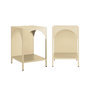 Voir la diapositive 1 : SWEEEK Lot de 2 tables de chevet. tables d'appoint en acier style industriel. beige. L 35 x l 35 x H 52cm