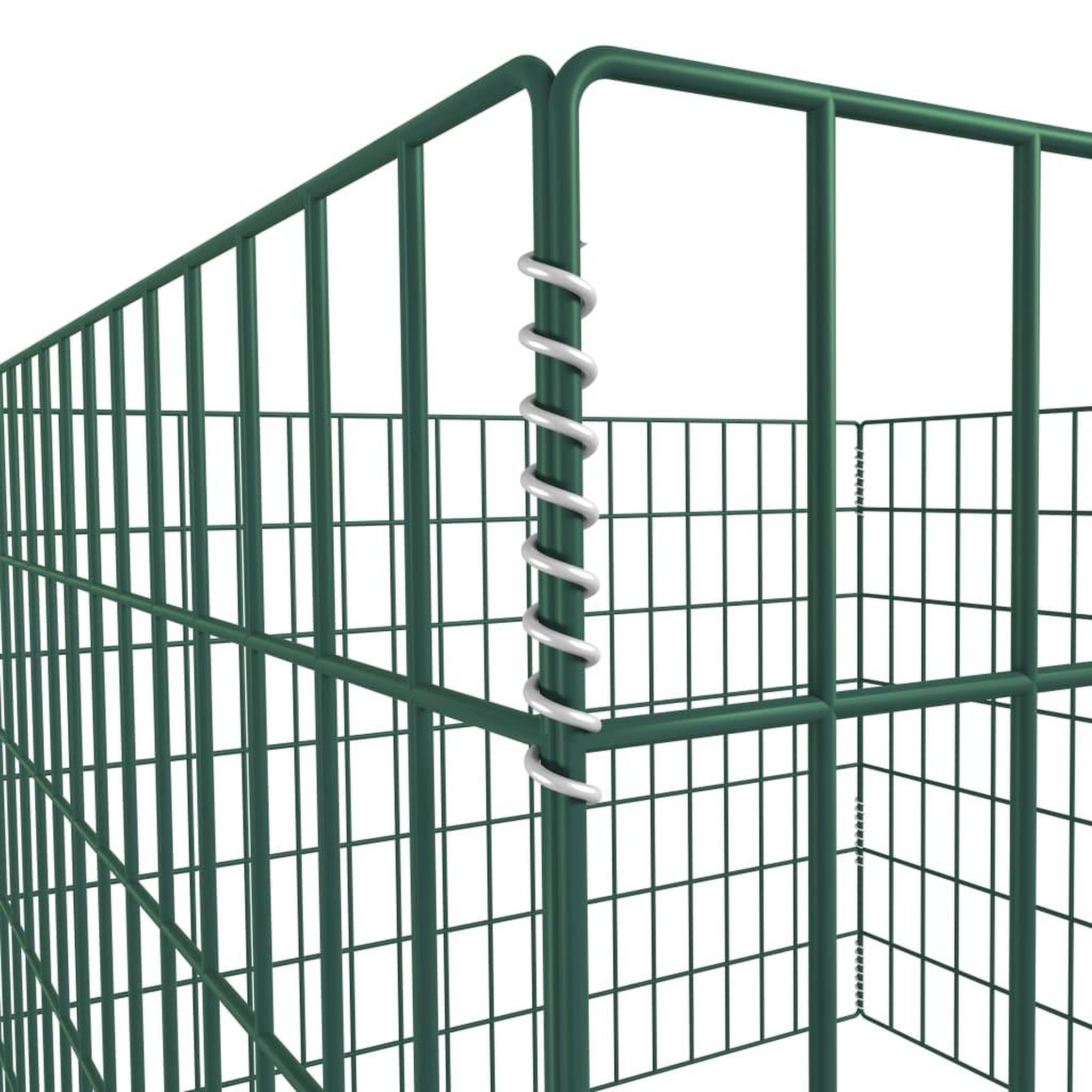 Voir la diapositive 3 : VIDAXL Bac a compost carre en maille de jardin 100 x 100 x 70 cm