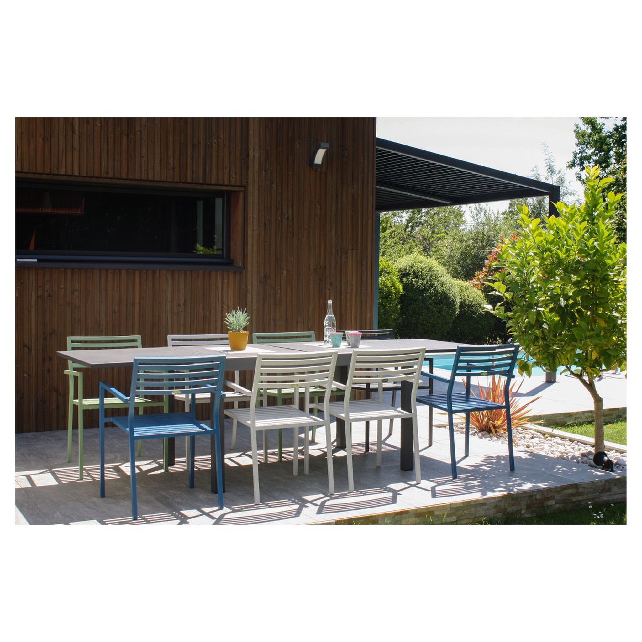 Voir la diapositive 8 : City Garden Table de jardin extensible - Aluminium - Anthracite - GASTON