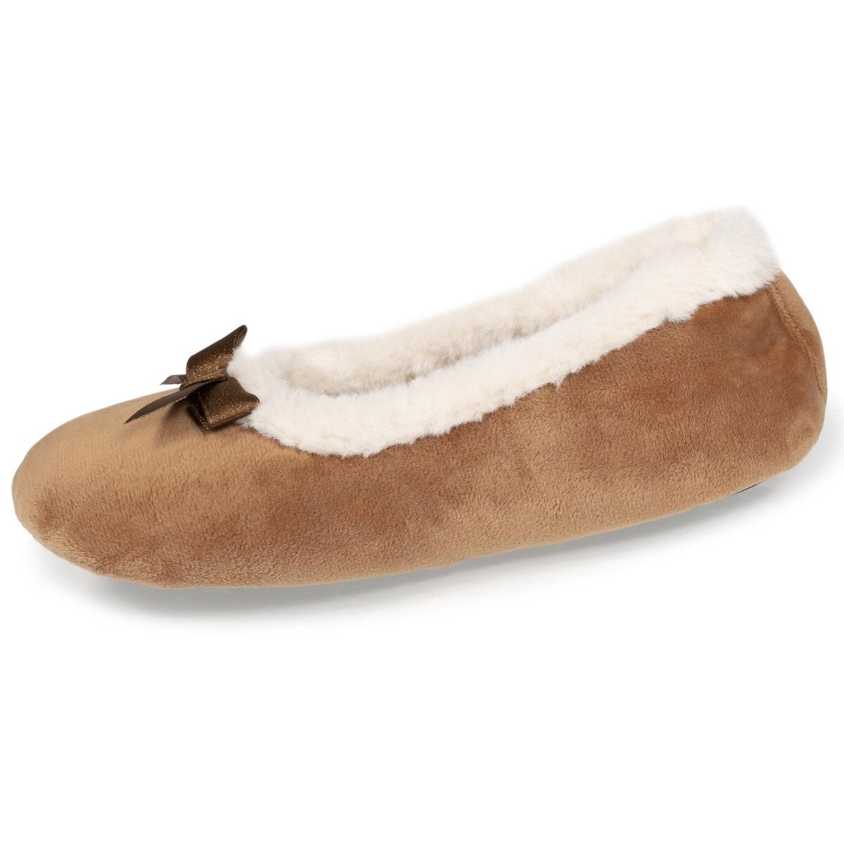 ISOTONER Isotoner Chaussons ballerines fille en microvelours ultra