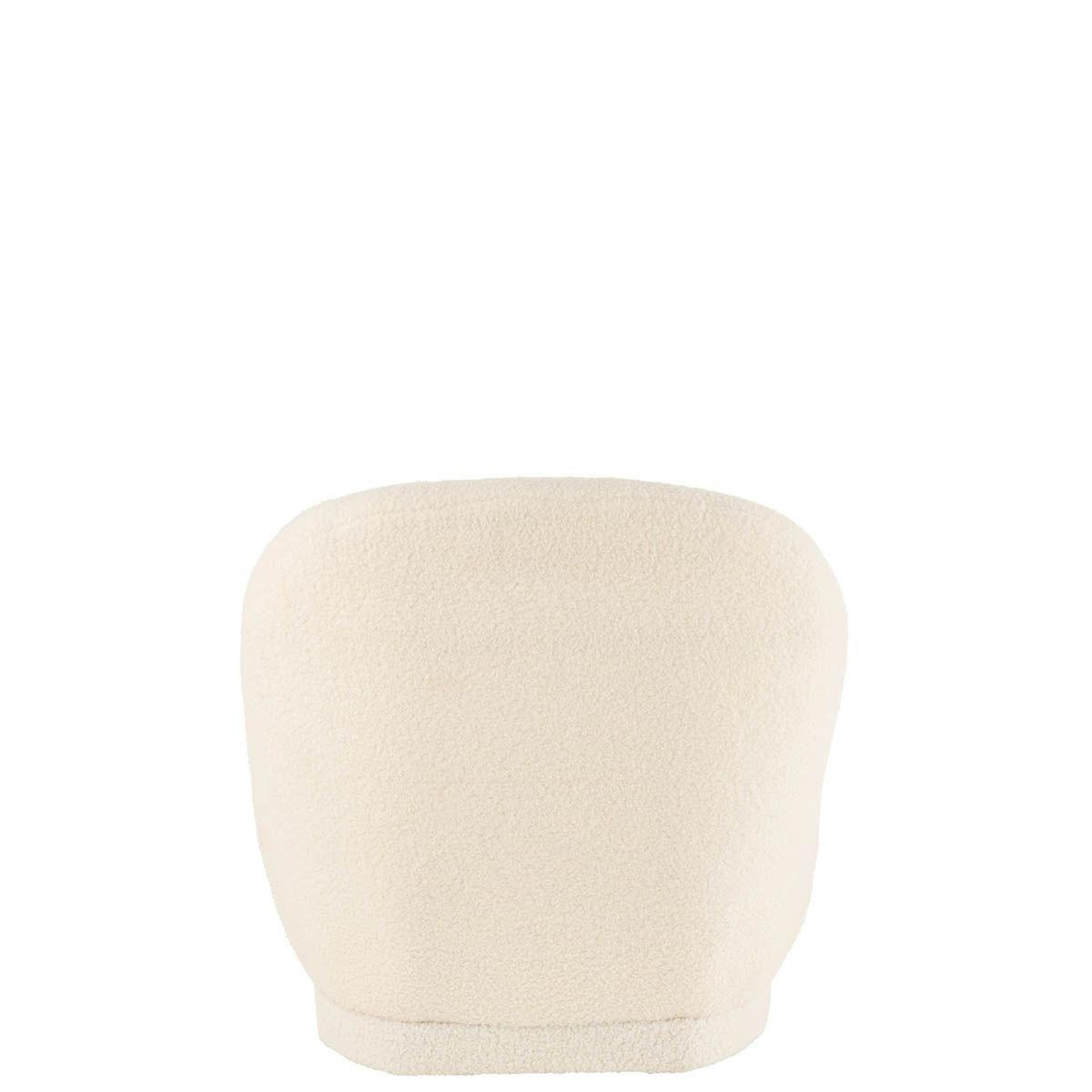Voir la diapositive 4 : J-LINE Fauteuil Design Bouclette  Teddy  88cm Blanc