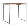 Voir la diapositive 6 : VIDAXL Table pliable de camping avec cadre en metal 80x60 cm
