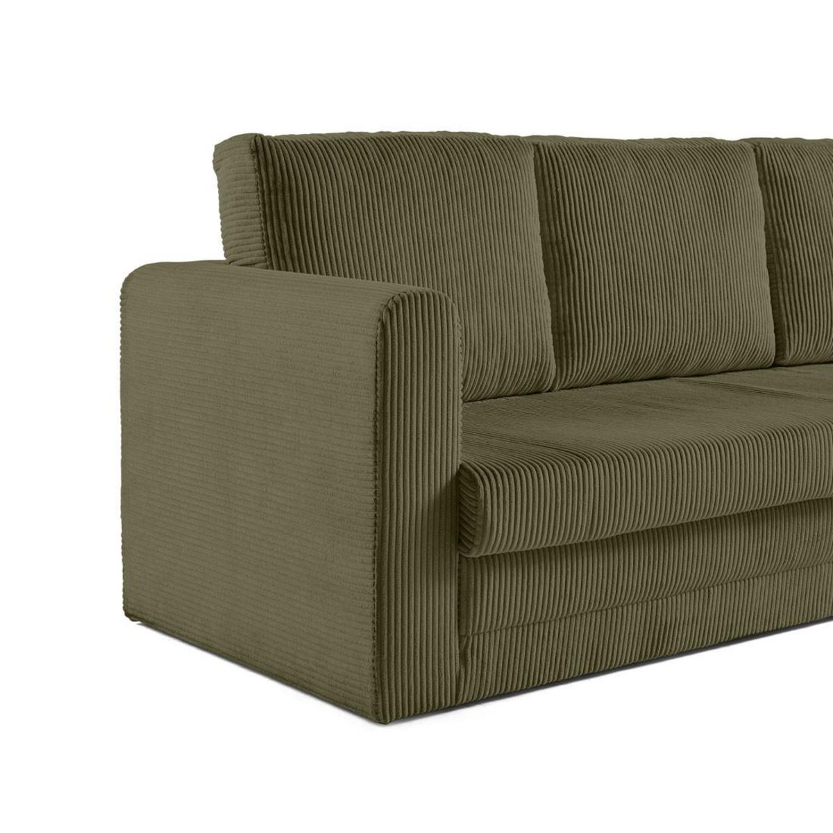 BEST MOBILIER Marilia - canapé 3 places - convertible déplimousse - en velours côtelé