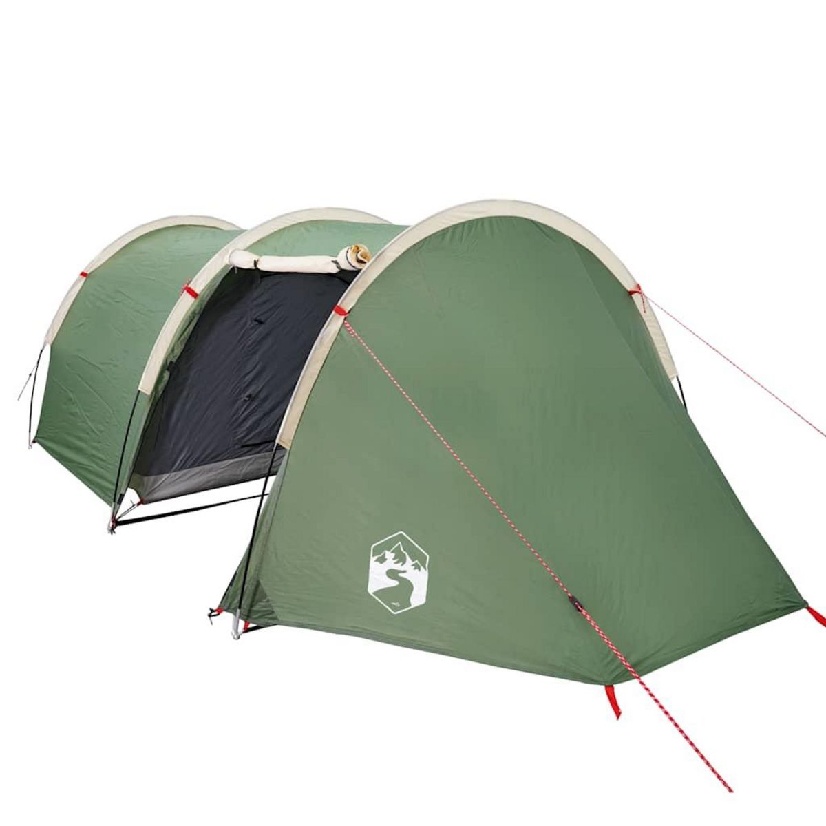 VIDAXL Tente de camping tunnel 4 personnes vert impermeable