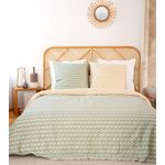 Home collection Parure de housse de couette 100% satin 78fils orient. Coloris disponibles : Vert