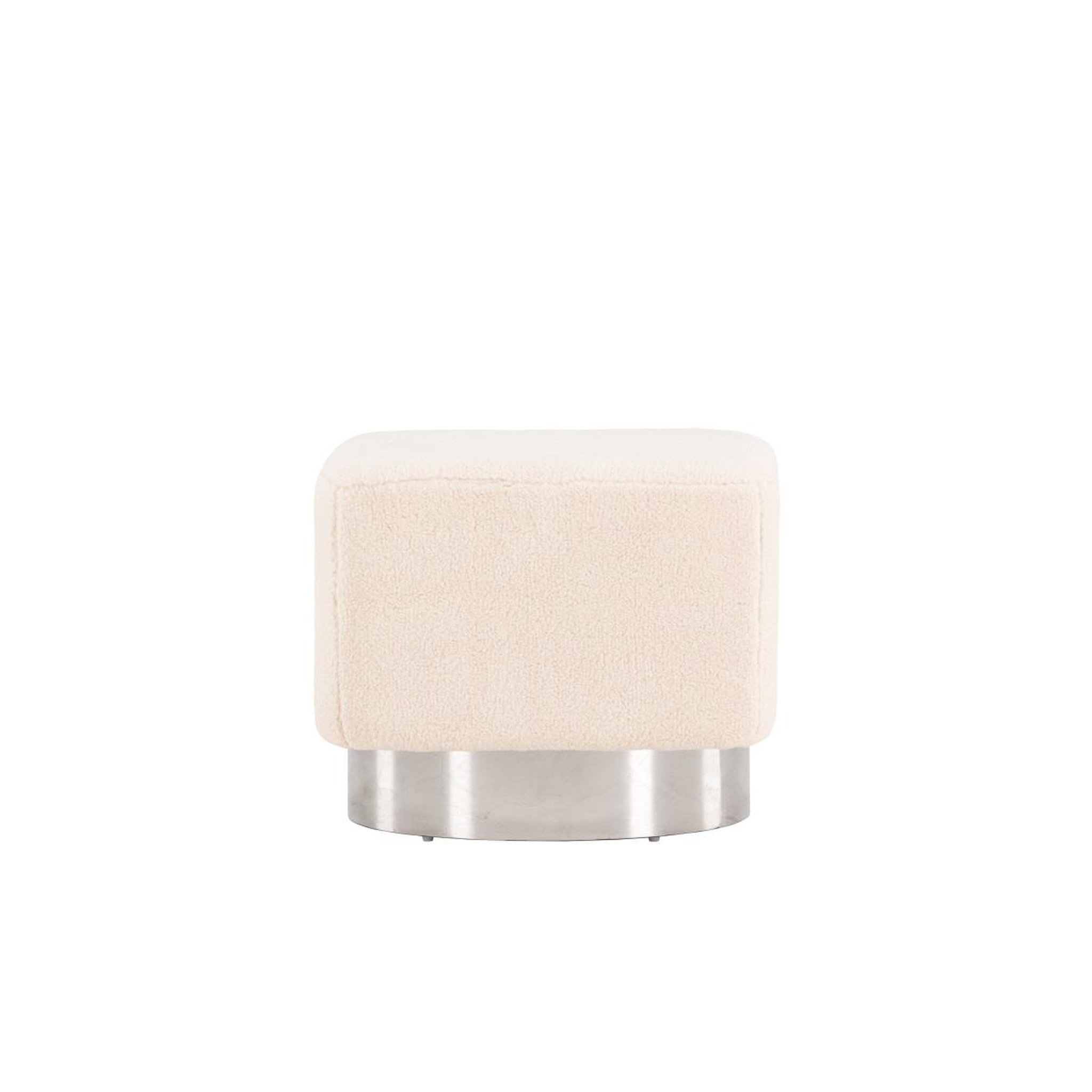 Voir la diapositive 3 : Paris Prix Pouf design en tissu  newton  45cm naturel