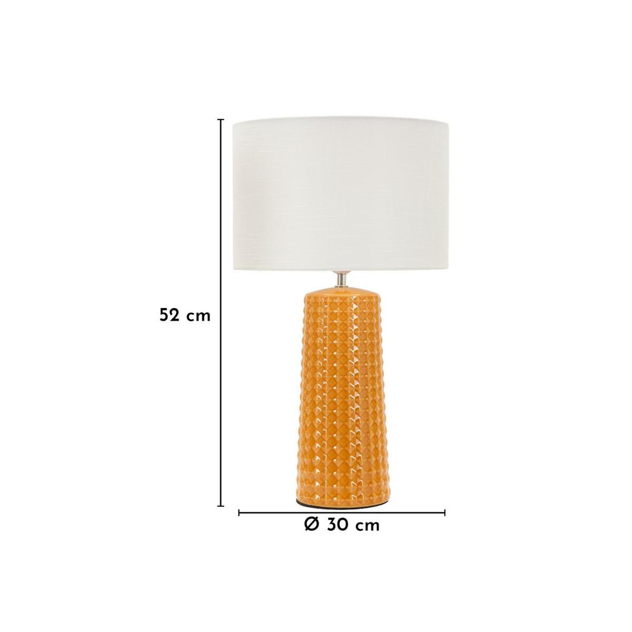 Voir la diapositive 6 : Paris Prix Lampe à poser en céramique  gliss  52cm moutarde