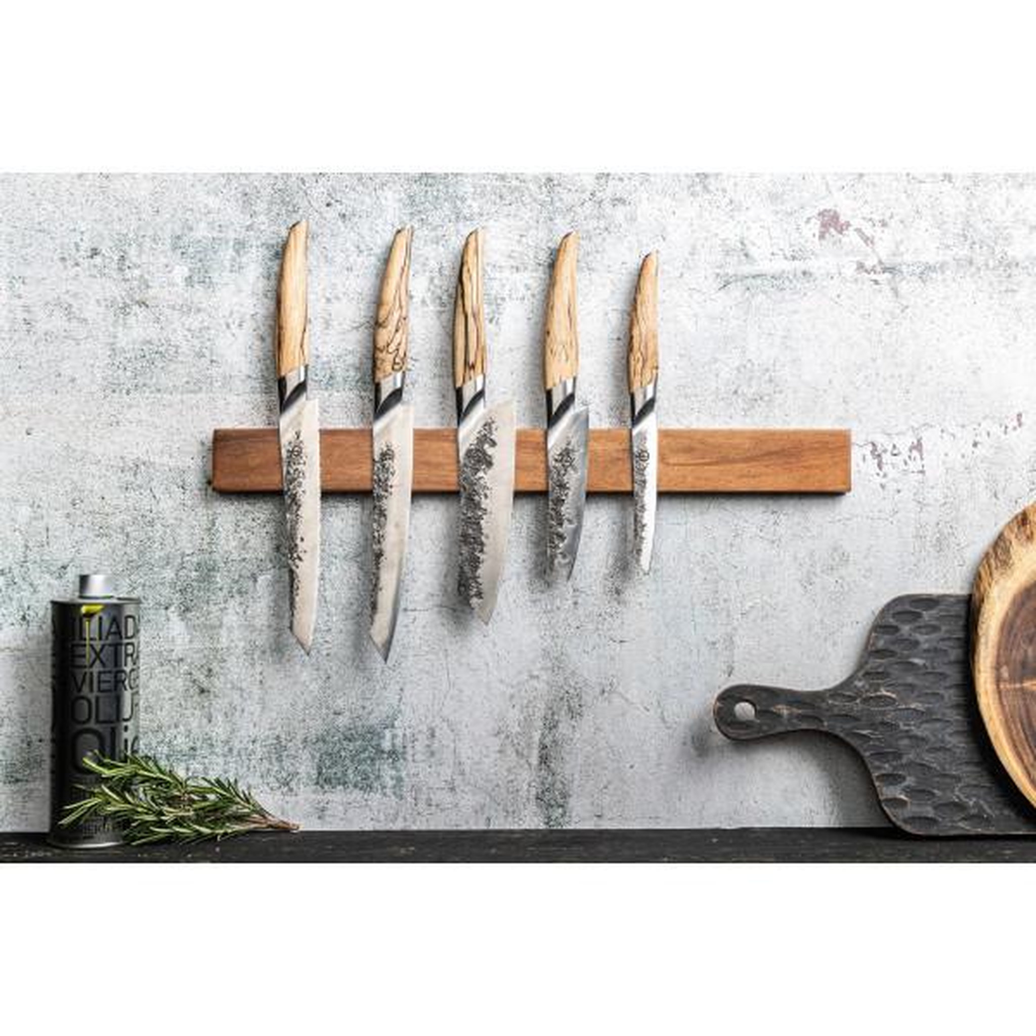 Kata Couteau Santoku - FORGED - KATAI - Acier VG10 - Manche en bois de racine - L 14 cm