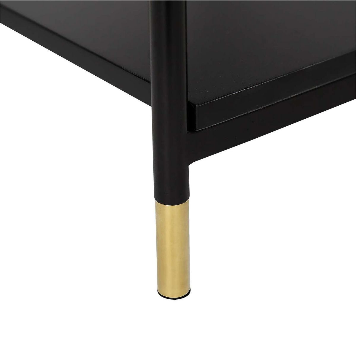 ATMOSPHERA Bureau 2 tiroirs en bois TEDY - Noir