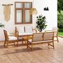 Voir la diapositive 1 : VIDAXL Salon de jardin 5 pcs avec coussin Bois d'acacia solide