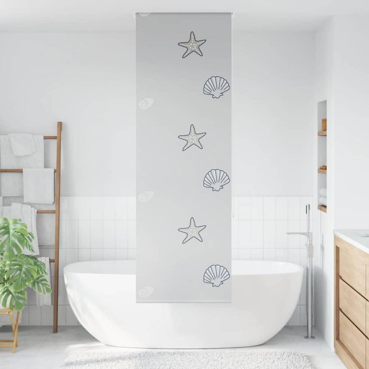 VIDAXL Store enrouleur de douche 70x240 cm largeur du tissu 66 cm