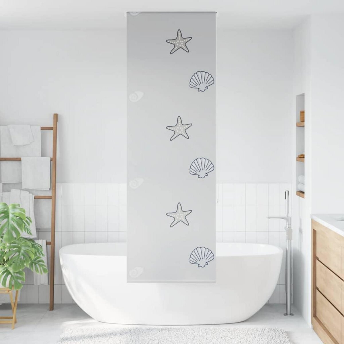 VIDAXL Store enrouleur de douche 70x240 cm largeur du tissu 66 cm