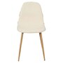 Voir la diapositive 1 : The Home Deco Factory Chaise Faro tissu et pieds métal imitation bois - Beige