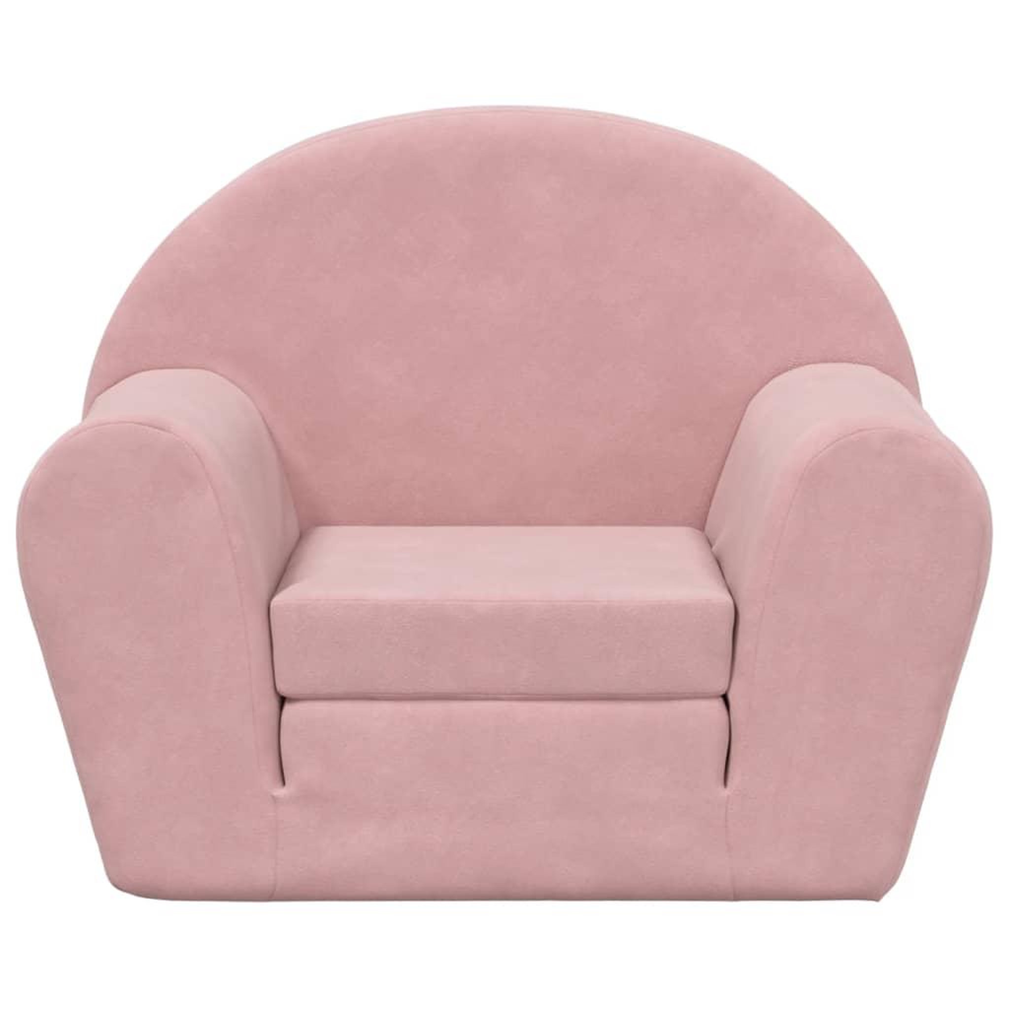 Voir la diapositive 3 : VIDAXL Canape-lit pour enfants rose peluche douce