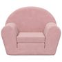 Voir la diapositive 3 : VIDAXL Canape-lit pour enfants rose peluche douce