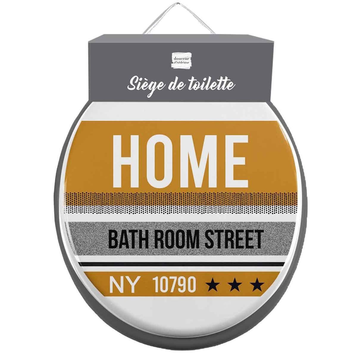 Paris Prix Abattant WC Imprimé  Street  47cm Ocre & Gris