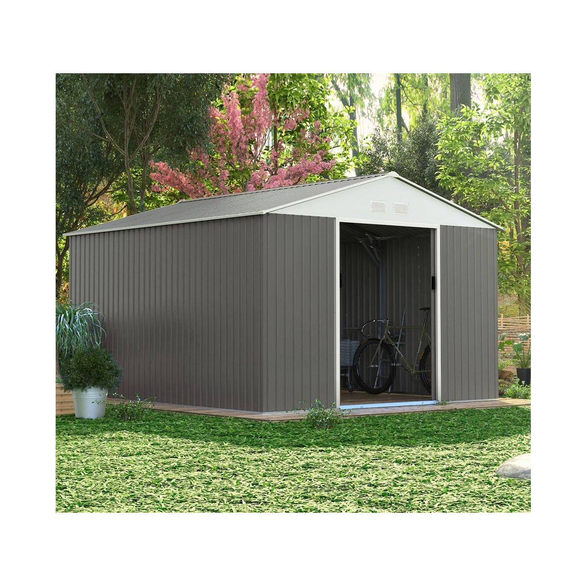 Habitat et Jardin Abri de jardin métal  Dallas  - 12.99 m²