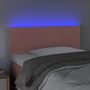 Voir la diapositive 3 : VIDAXL Tete de lit a LED Rose 100x5x78/88 cm Velours