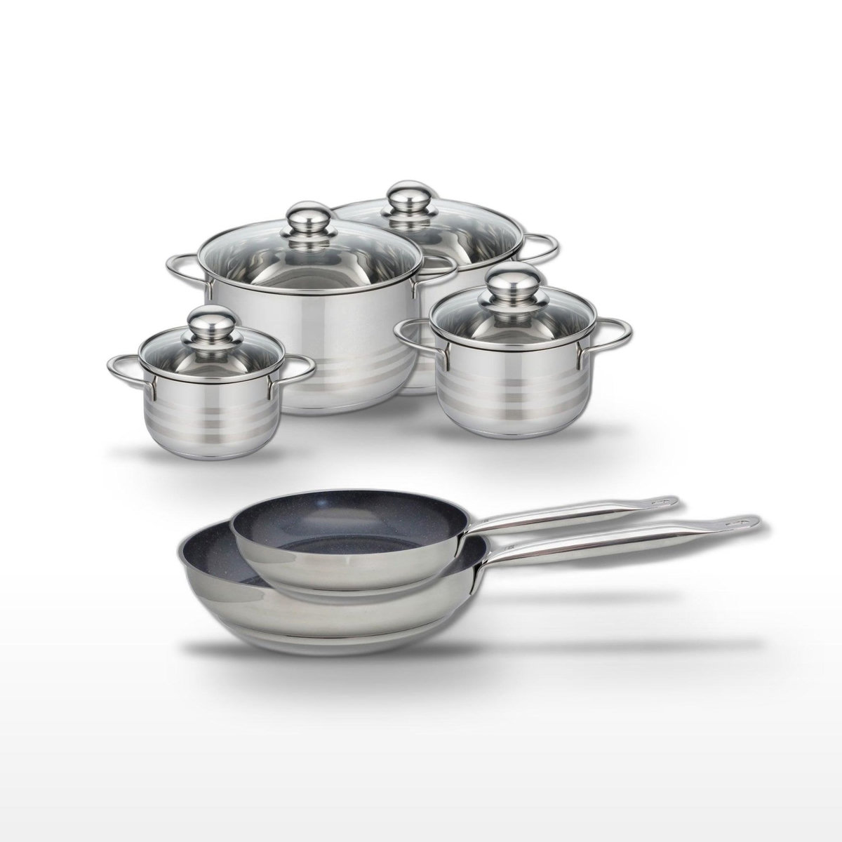 ELO Lot Poêles 24/28cm et Faitouts 14/16/20/24cm Elo Profi Therm Platinum