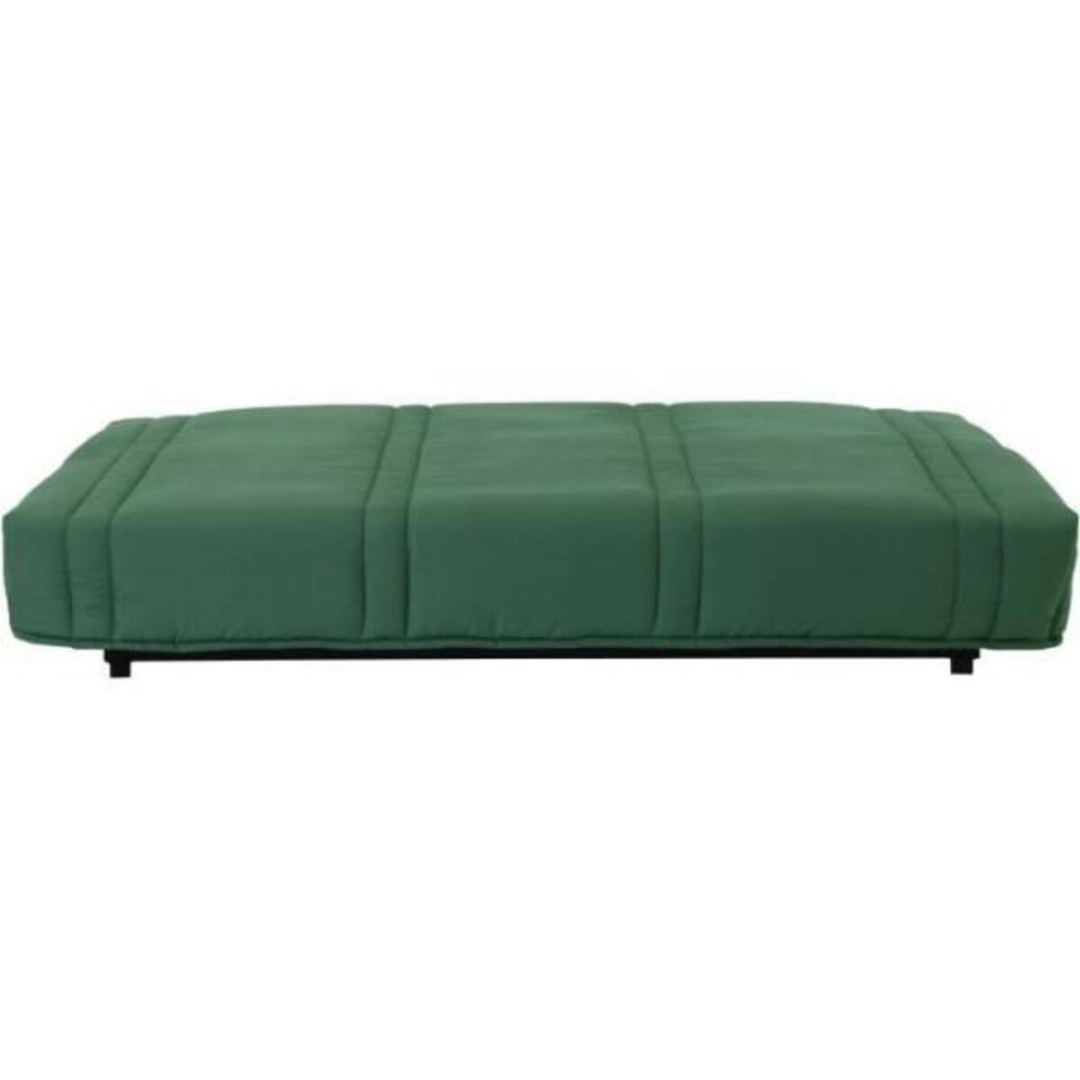 MARKET24 Clic clac 3 places LENA 20 - Tissu coton vert foret - Couchage 125x190 cm - L193 x P92 x H93 cm