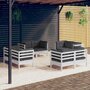 Voir la diapositive 1 : VIDAXL Salon de jardin 8 pcs avec coussins anthracite Bois de pin