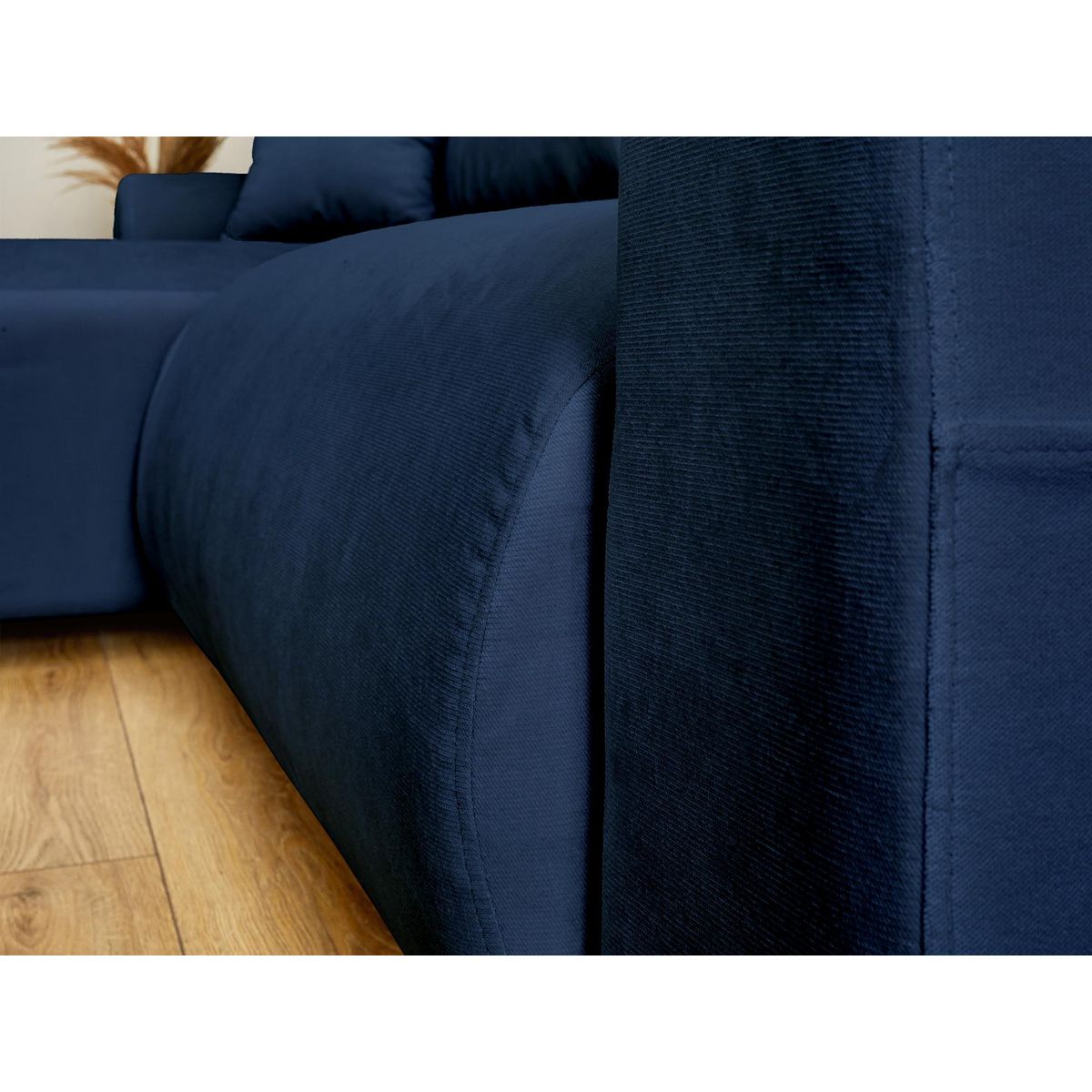 LISA DESIGN Camelia - canapé d'angle réversible - 4 places - convertible avec coffre et poches - en velours