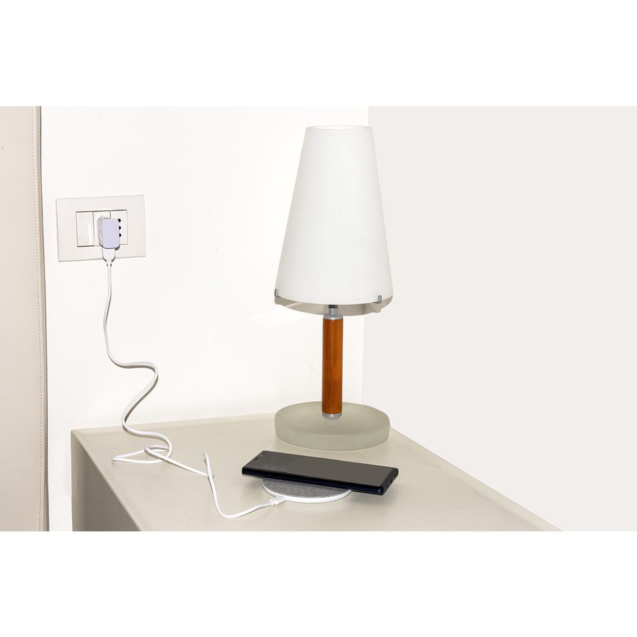 Voir la diapositive 3 : LINK LINK LKPC05 chargeur d'appareils mobiles Smartphone Gris Recharge sans fil Charge rapide Intérieure