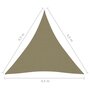 VIDAXL Voile de parasol tissu oxford triangulaire 4,5x4,5x4,5 m beige