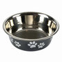 Voir la diapositive 1 : Paris Prix Gamelle pour Chien & Chat  Motifs Pattes  21cm Noir
