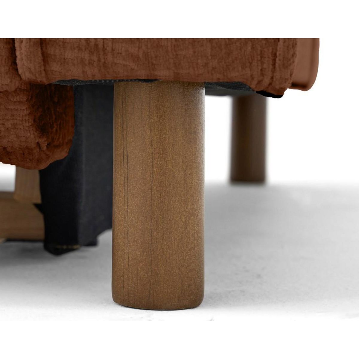 LISA DESIGN Jake - canapé d'angle gauche 5 places convertible en tissu velours relief