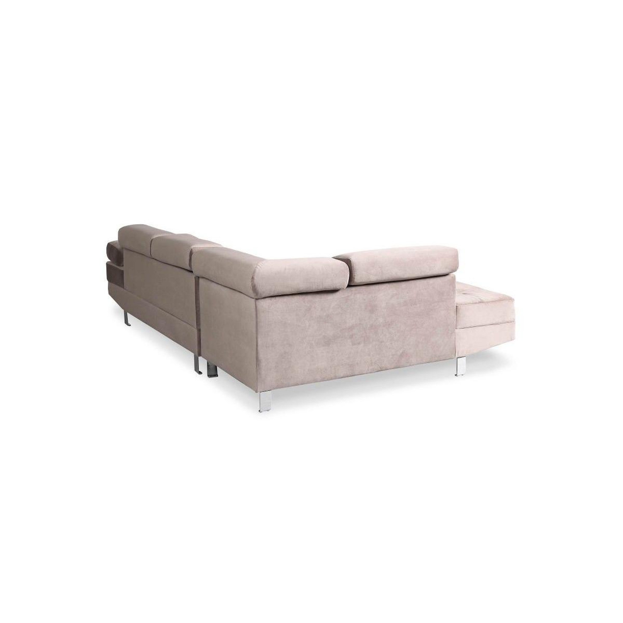 Voir la diapositive 4 : Paris Prix Canapé d'angle gauche  têtière  260cm taupe