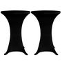 Voir la diapositive 3 : VIDAXL Housses elastiques de table Ø 60 cm Noir 4 pcs