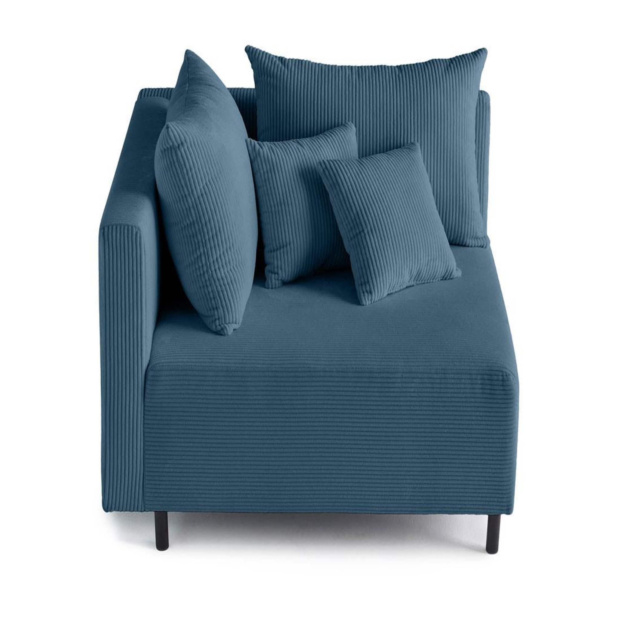 Voir la diapositive 1 : LISA DESIGN Edinburg - module d'assise d'angle gauche - en velours côtelé