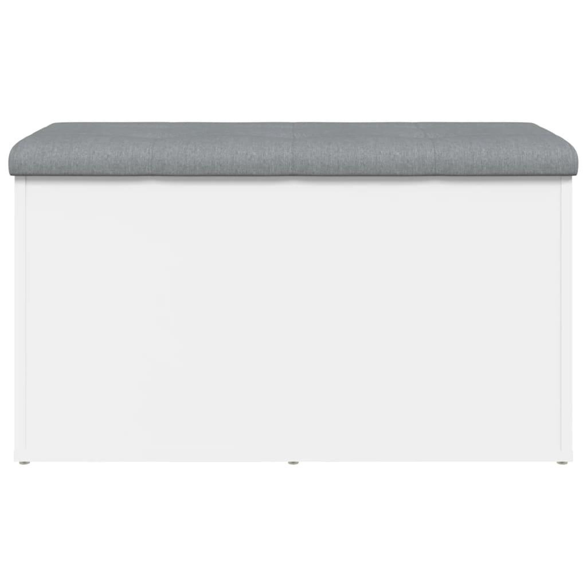 Voir la diapositive 5 : VIDAXL Banc de rangement blanc 82x42x45 cm bois d'ingenierie