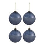 Paris Prix Lot de 4 Boules de Noël Design  Perlas  27cm Bleu