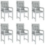 Voir la diapositive 1 : VIDAXL Coussins de chaise a dossier bas lot de 6 gris clair melange