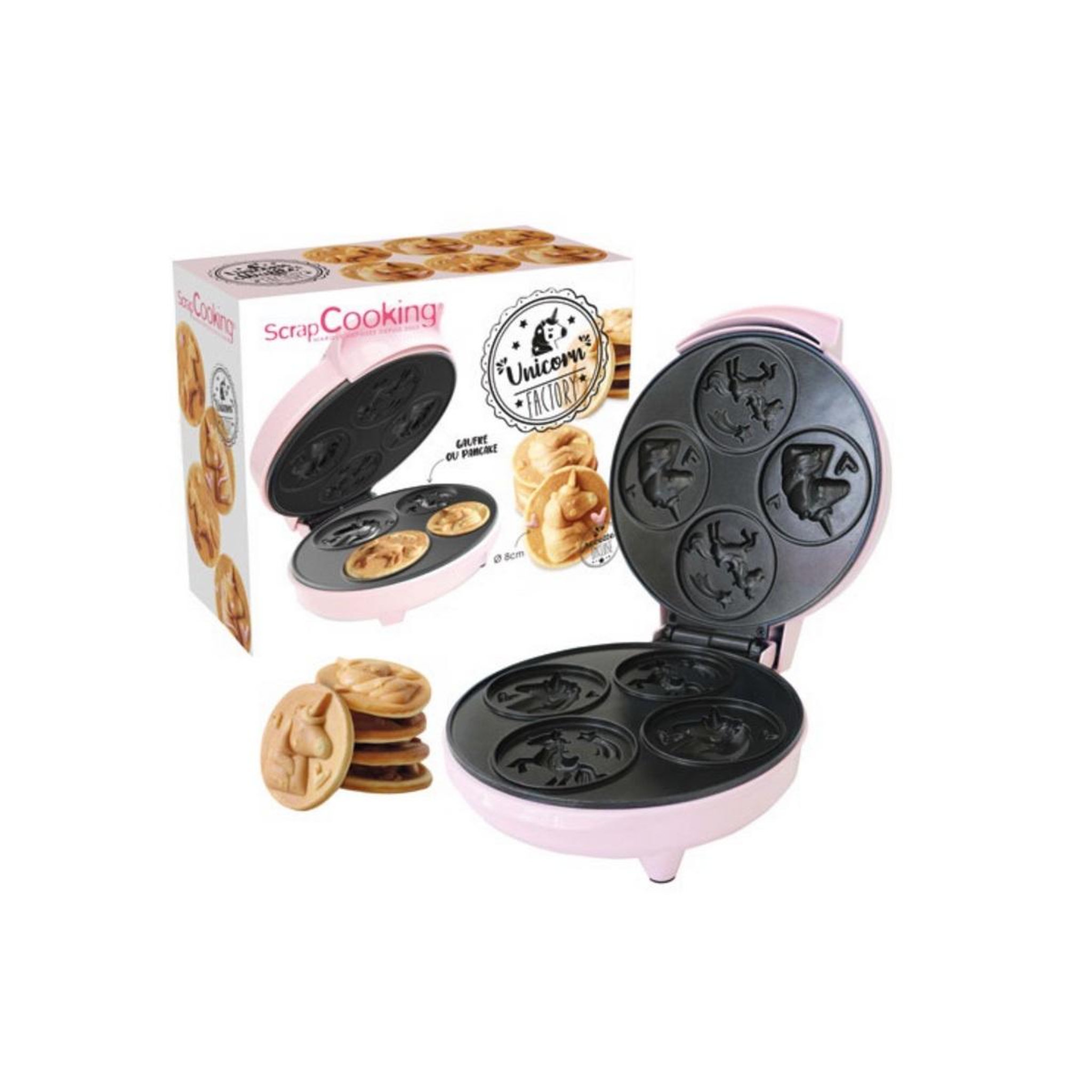 Voir la diapositive 3 : SCRAPCOOKING Gaufrier bubble 700w rose tendre - 3886