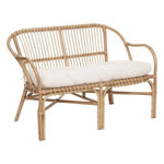 ATMOSPHERA Banc 2 Places en Rotin  Neta  110cm Naturel & Blanc