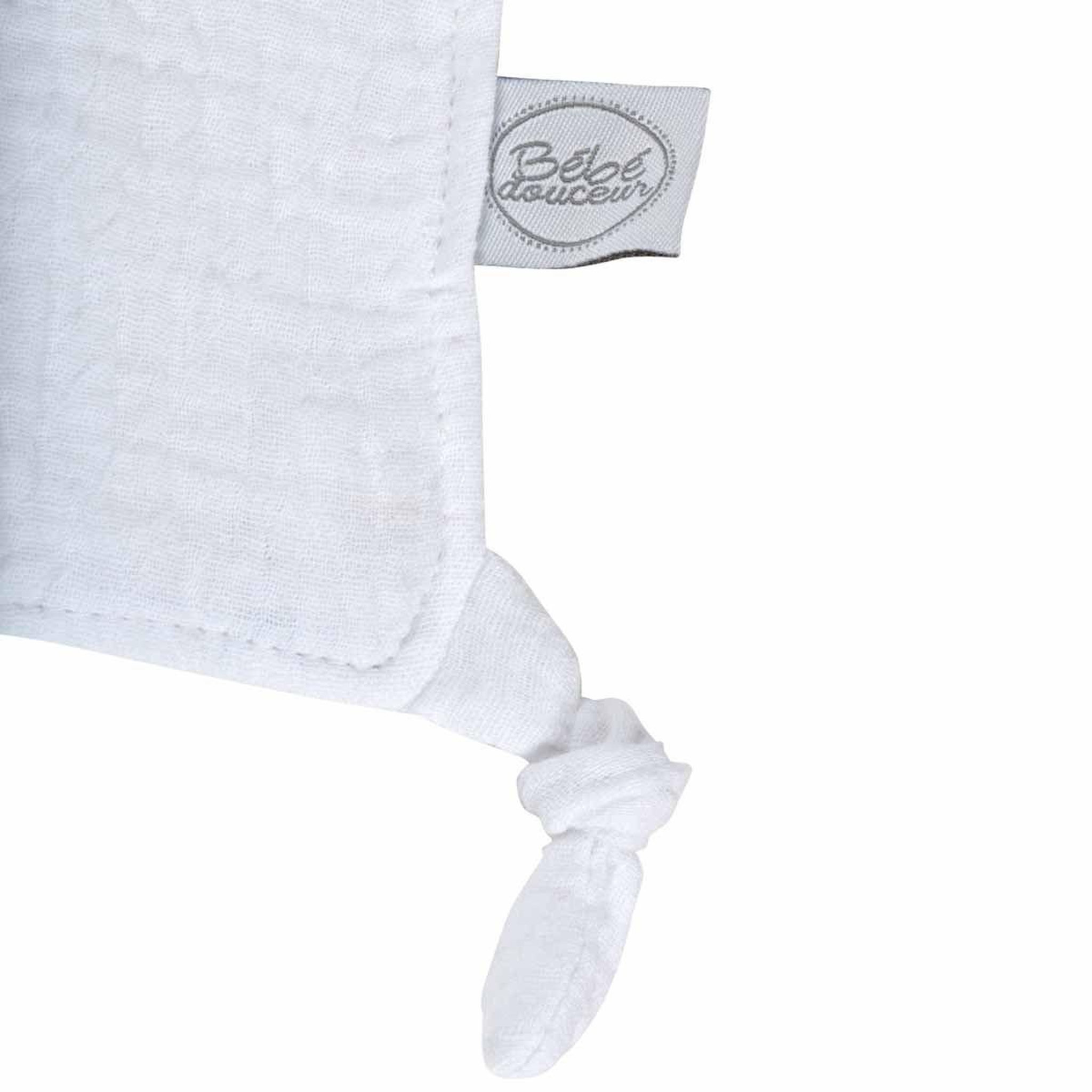 Voir la diapositive 3 : BEBE DOUCEUR Doudou mouchoir bébé  nuage  46cm blanc