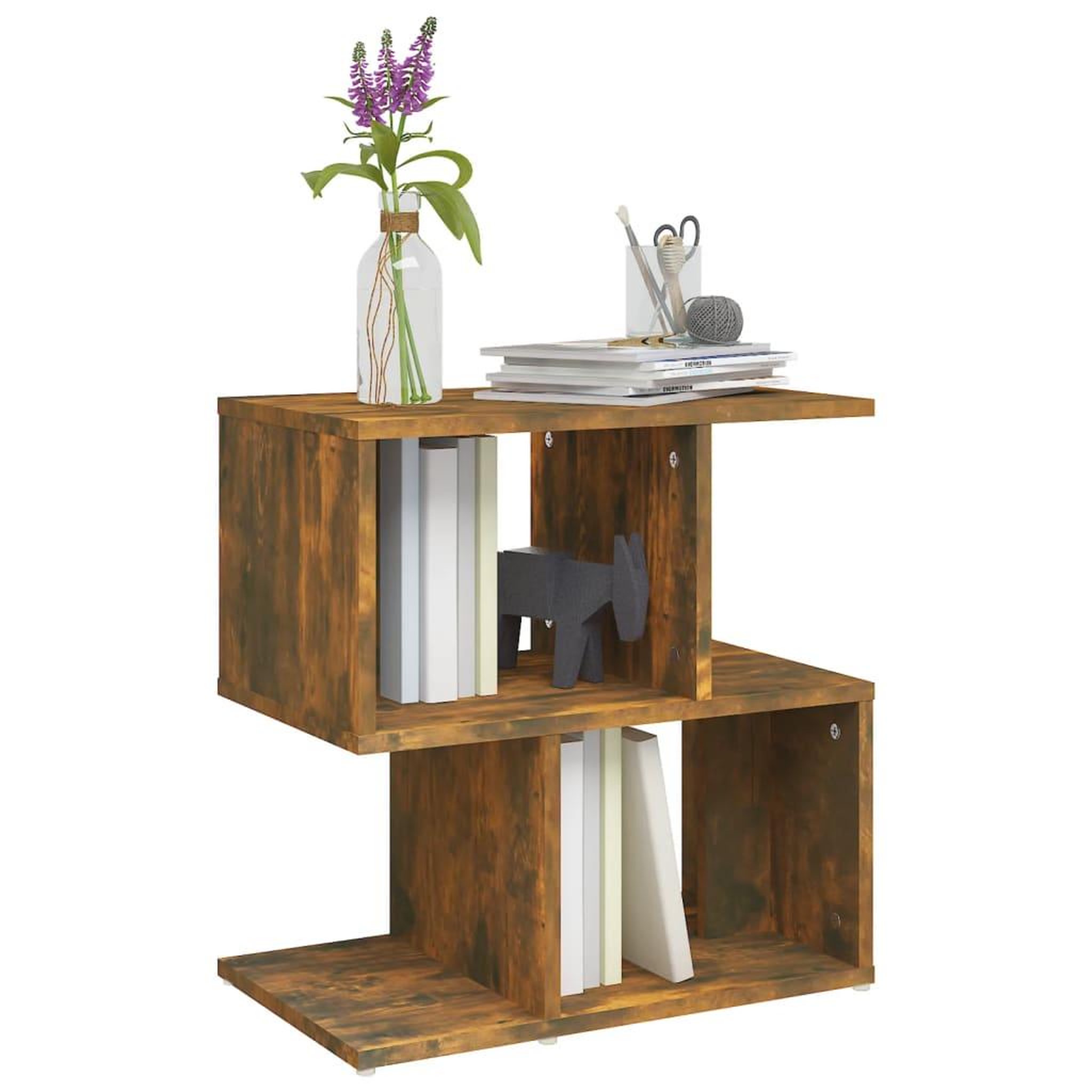 Voir la diapositive 4 : VIDAXL Table de chevet Chene fume 50x30x51,5 cm Bois d'ingenierie