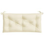 Voir la diapositive 4 : VIDAXL Coussin de banc de jardin blanc creme 110x50x7 cm tissu oxford