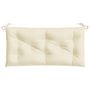 Voir la diapositive 4 : VIDAXL Coussin de banc de jardin blanc creme 110x50x7 cm tissu oxford