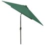Voir la diapositive 5 : VIDAXL Parasol de jardin avec LED et mat en acier Vert 2x3 m