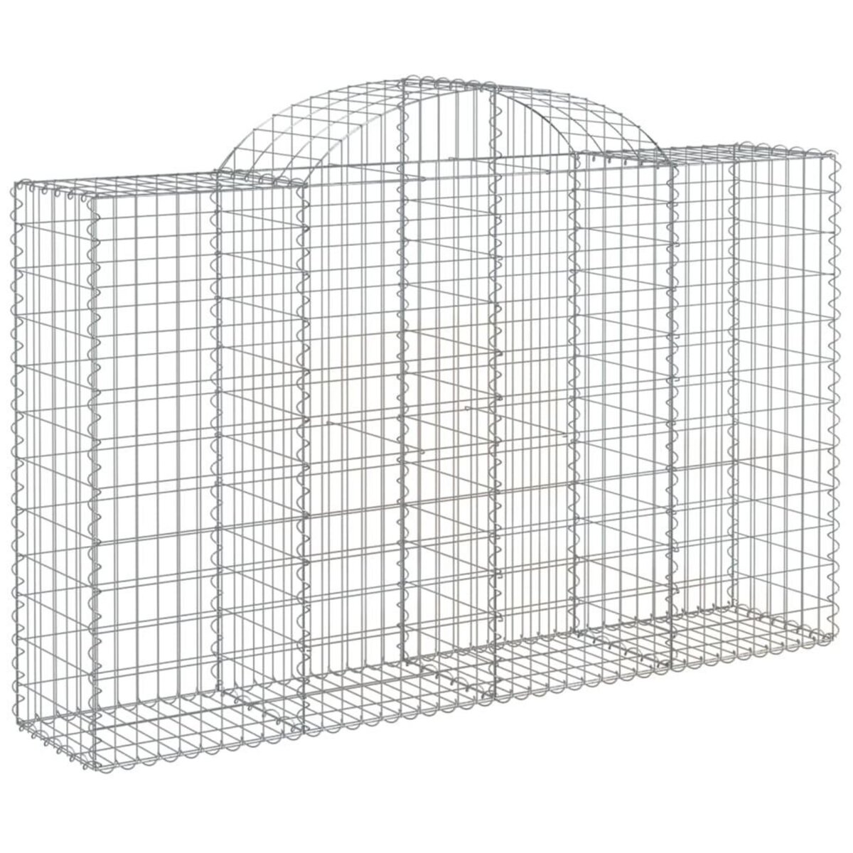 VIDAXL Paniers a gabions arques 50 pcs 200x50x120/140 cm Fer galvanise