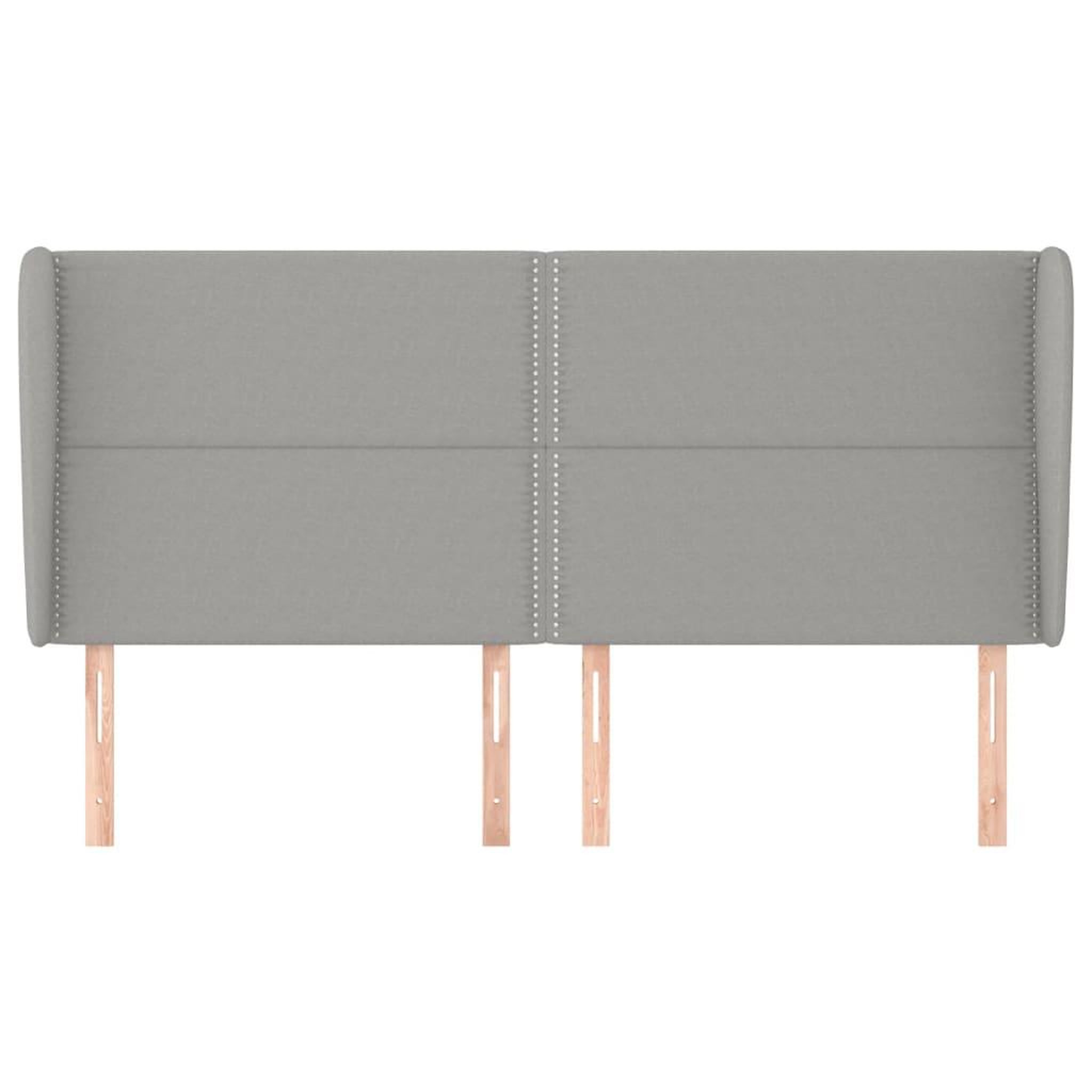 Voir la diapositive 3 : VIDAXL Tete de lit avec oreilles Gris clair 163x23x118/128 cm Tissu
