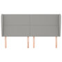 Voir la diapositive 3 : VIDAXL Tete de lit avec oreilles Gris clair 163x23x118/128 cm Tissu
