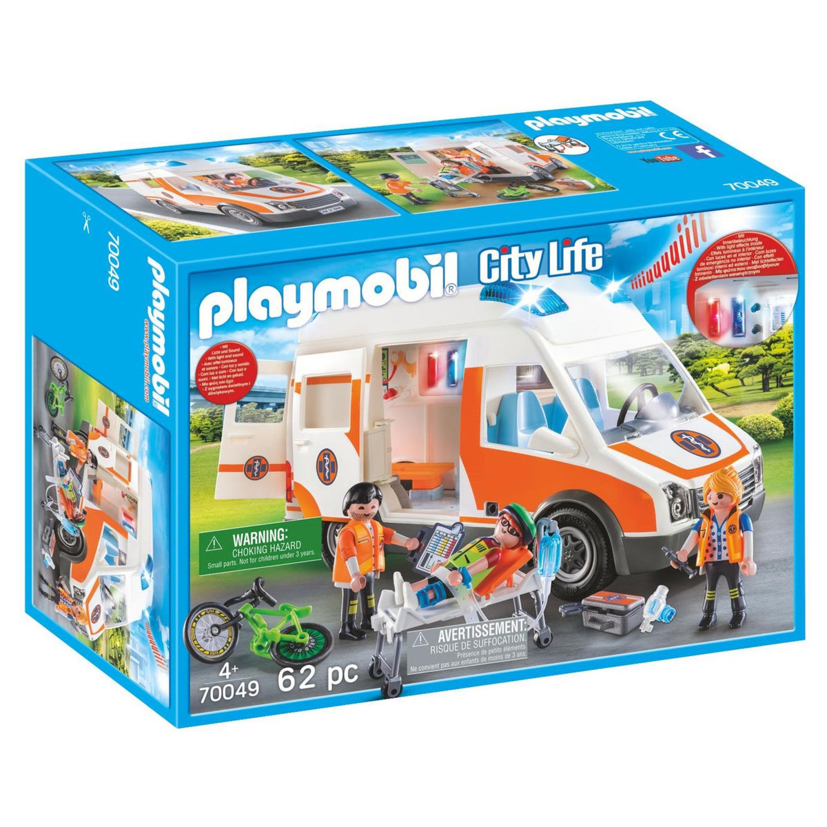 PLAYMOBIL 70049 - City Life - Ambulance et secouristes